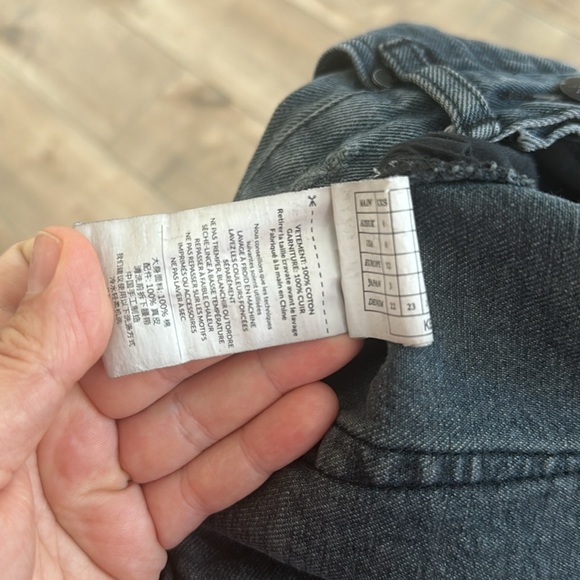 One by One Teaspoon Junk Yard Distressed Raw Hem Mini Skirt Sz 24 - Picture 10 of 13